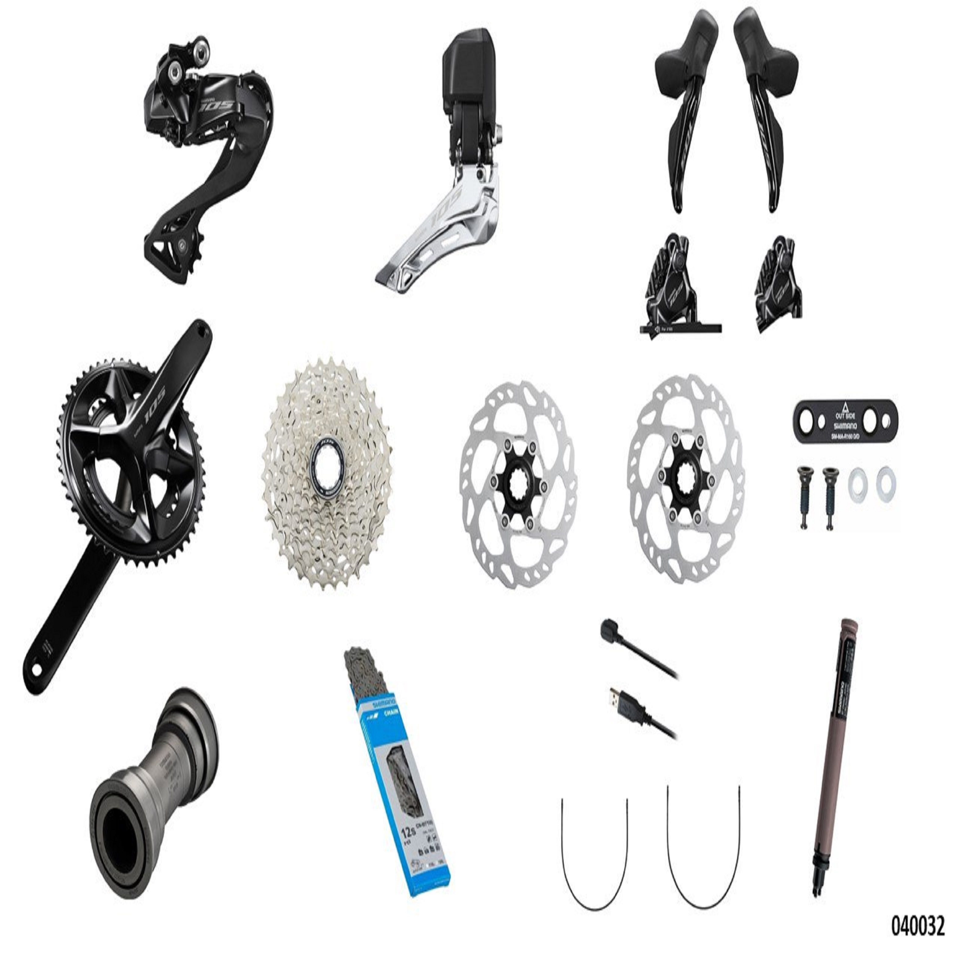 GRUPO 105 R7170 DI2 DISCO 52-36T 11-34T 12 VELOCIDADES